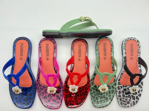 Women Slipper Cheetah Pattern Sole